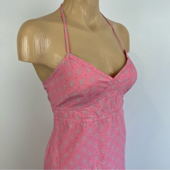 Vintage Y2K Hot Pink Haltertop Handkerchief Mini Dress from Gap - Picture 2 of 16